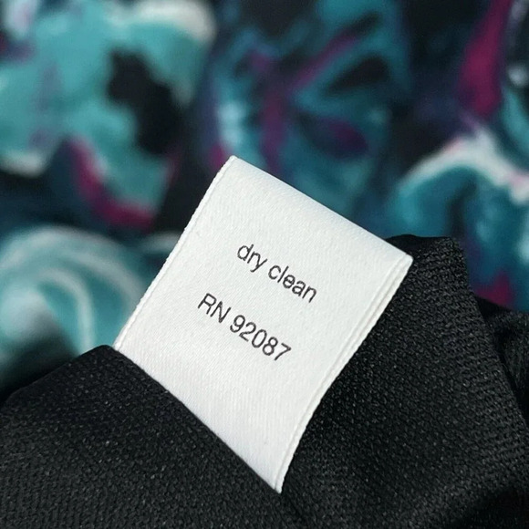 Saks Fifth Avenue Black Label Floral Multicolor Dress Women's Size 4 - Picture 9 of 9